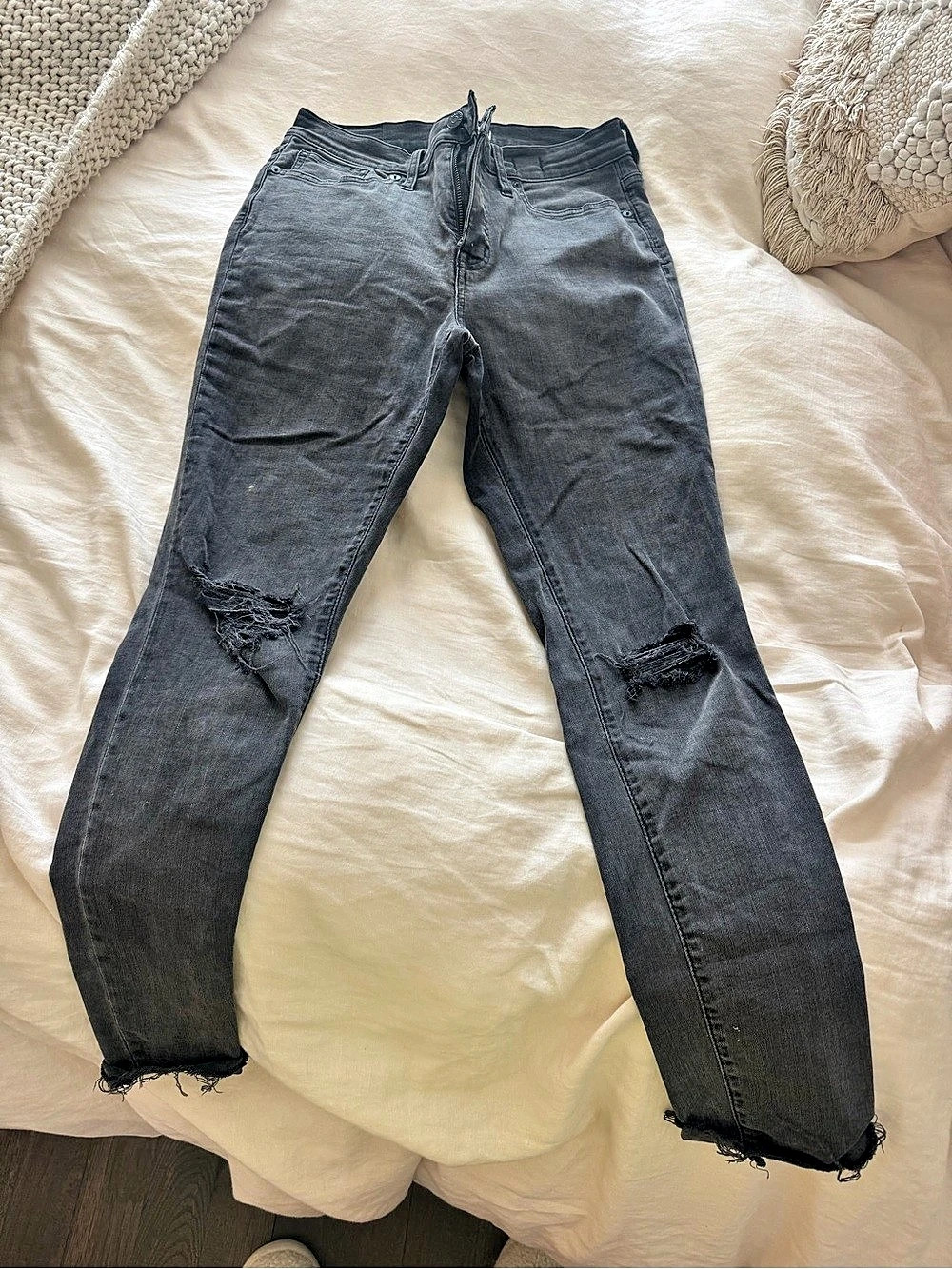 Madewell 9" Mid-Rise Skinny Jeans Black Waist 29